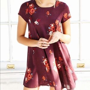 T-shirt Dress with Flower Pattern